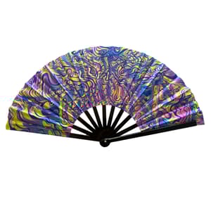 Abanico Psicodélico Rosa y Azul